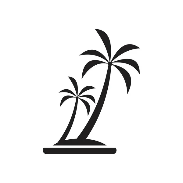 Vorlage für das Palmensymbol in schwarzer Farbe editierbar. Symbol für flache Vektorillustration für Grafik- und Webdesign. — Stockvektor