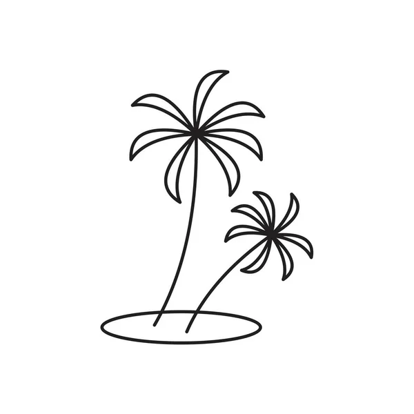 Vorlage für das Palmensymbol in schwarzer Farbe editierbar. Symbol für flache Vektorillustration für Grafik- und Webdesign. — Stockvektor