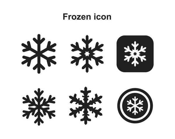 冰冻，雪中图标模板黑色可编辑。用于图形和网页设计的冻结、雪图标符号平面矢量插图. — 图库矢量图片