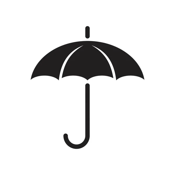 Зонтичная икона искушает черным цветом. Символ зонтичной иконы Плоская векторная иллюстрация для графического и веб-дизайна . — стоковый вектор