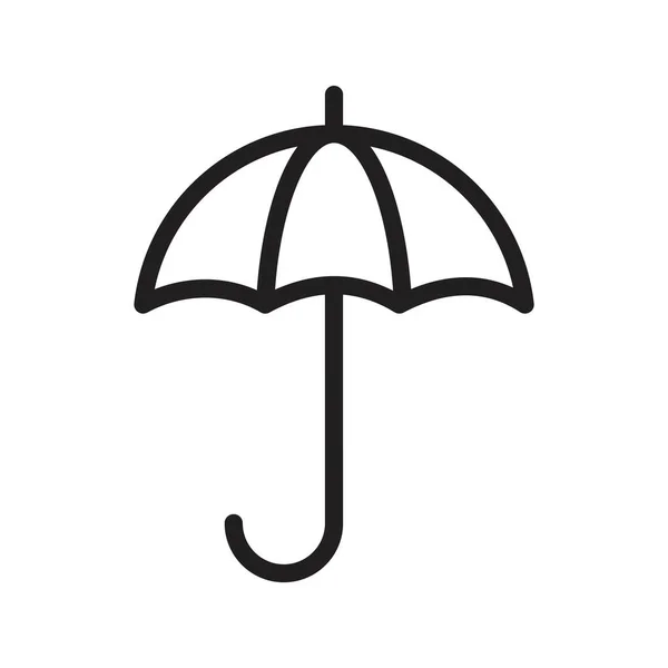 Regenschirm-Icon-Vorlage schwarze Farbe editierbar. Schirmsymbol Symbol flache Vektorabbildung für Grafik- und Webdesign. — Stockvektor
