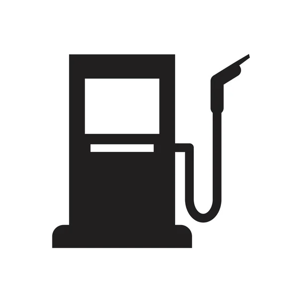 Benzin İstasyonu Simgesi siyah renkli düzenlenebilir şablon. Grafik ve web tasarımı için Benzin İstasyonu Simgesi Düz vektör çizimi. — Stok Vektör