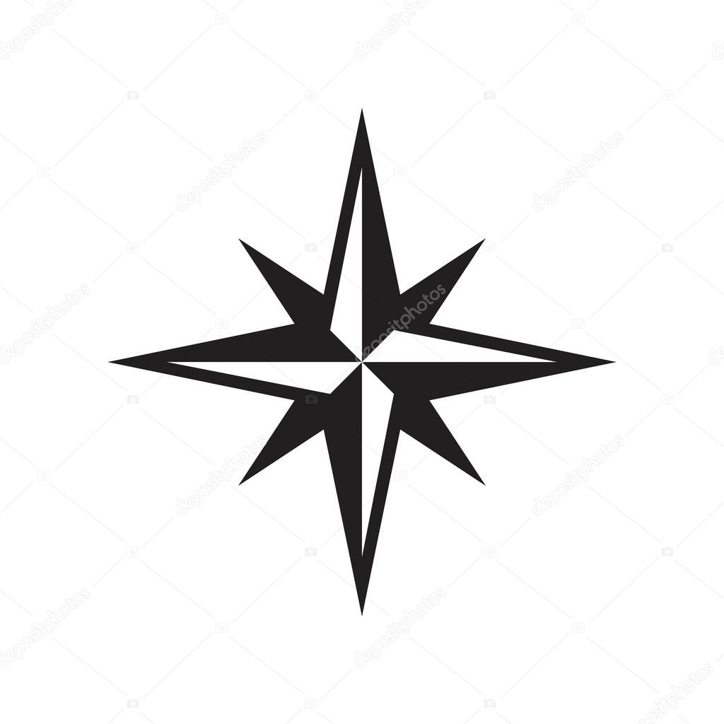 Compass Icon template black color editable. Compass Icon symbol Flat vector illustration for graphic and web design.