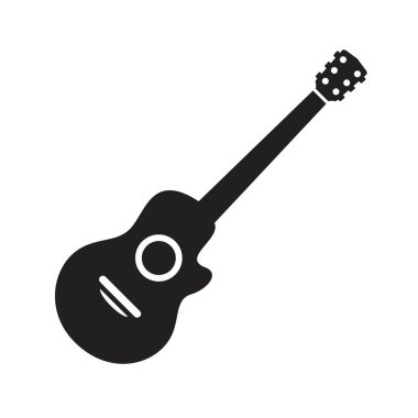 Elektro gitar simgesi siyah renk düzenleyicisi. Elektro gitar simgesi çalışma simgesi Grafik ve web tasarımı için Düz vektör çizimi.