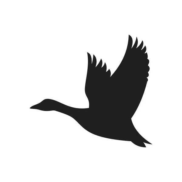 Vogel oder Reiher fliegen Symbolvorlage schwarze Farbe editierbar. Vogel oder Reiher fliegen Symbol flache Vektorillustration für Grafik-und Web-Design. — Stockvektor