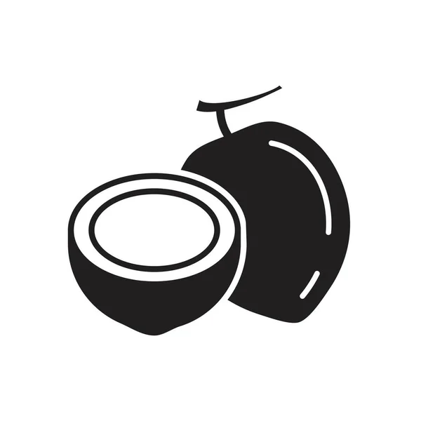 Freshness coconut Icon template black color editable. Freshness coconut Icon symbol Flat vector illustration for graphic and web design. — 스톡 벡터