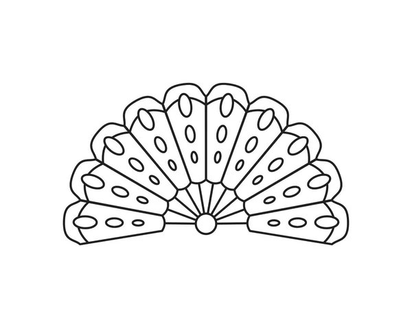 Ручной вентилятор Иконка искушает черный цвет съедобный. Символ иконки портативного вентилятора Плоская векторная иллюстрация для графического и веб-дизайна . — стоковый вектор