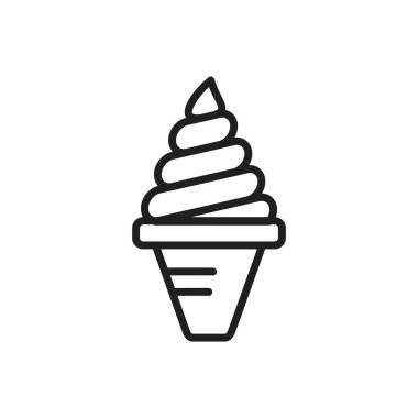 Ice cream Icon template black color editable. Ice cream symbol Flat vector illustration for graphic and web design.