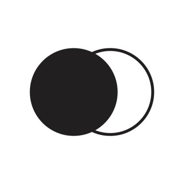 phases of solar and lunar eclipse vector icon template black color editable. phases of solar and lunar eclipse vector icon symbol Flat vector illustration for graphic and web design.