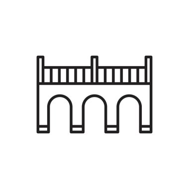 Bridges line Icon template black color editable. Bridges line Icon symbol Flat vector illustration for graphic and web design.