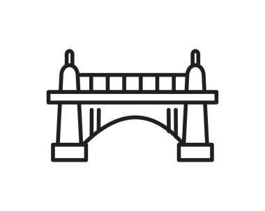 Bridges line Icon template black color editable. Bridges line Icon symbol Flat vector illustration for graphic and web design.