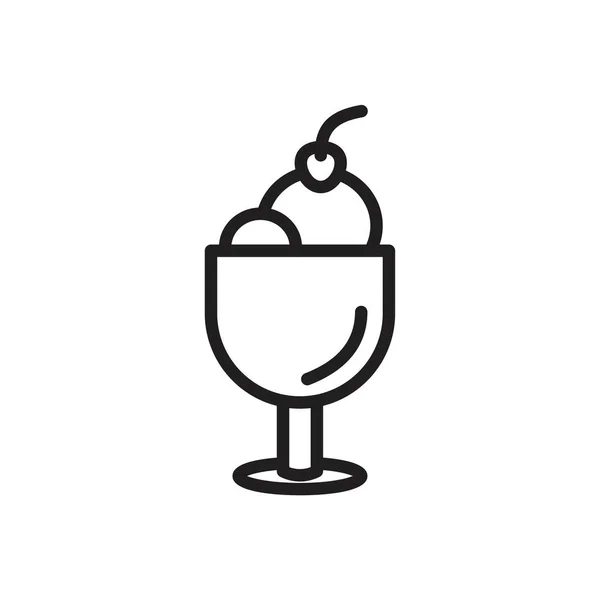 Plantilla de icono de helado de color negro editable. Símbolo de helado Ilustración vectorial plana para diseño gráfico y web . — Archivo Imágenes Vectoriales