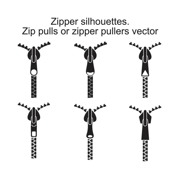 Zipper zip pulls or zipper pullers vector Icon template black color editable. zip pulls or zipper pullers vector Icon symbol Flat vector illustration for graphic and web design. — 图库矢量图片