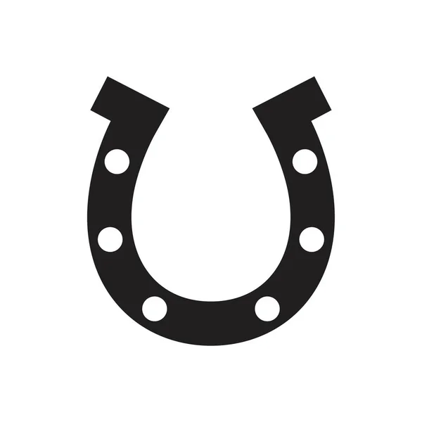 Horse shoe Icon template black color editable. Horse shoe Icon symbol Flat vector illustration for graphic and web design. — 图库矢量图片