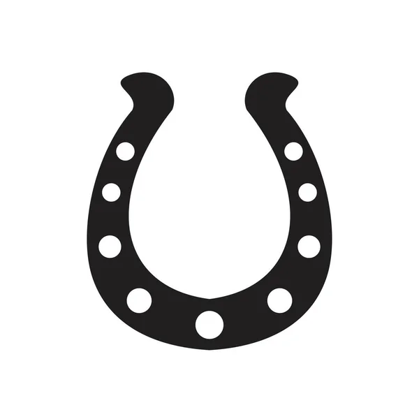 Horse shoe Icon template black color editable. Horse shoe Icon symbol Flat vector illustration for graphic and web design. — 图库矢量图片