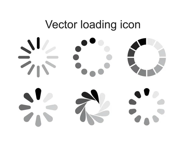 Vector Loading Icon modelo de cor preta editável. Símbolo de ícone de carregamento de vetores Ilustração vetorial plana para design gráfico e web . — Vetor de Stock
