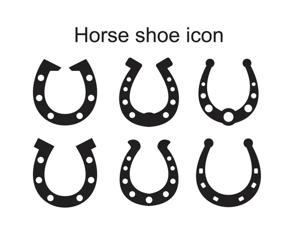 Horse shoe Icon template black color editable. Horse shoe Icon symbol Flat vector illustration for graphic and web design. — 图库矢量图片