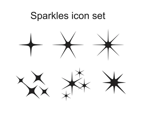 Sparkles Icon modelo de cor preta editável. Símbolo de ícone de faíscas Ilustração vetorial plana para design gráfico e web . —  Vetores de Stock