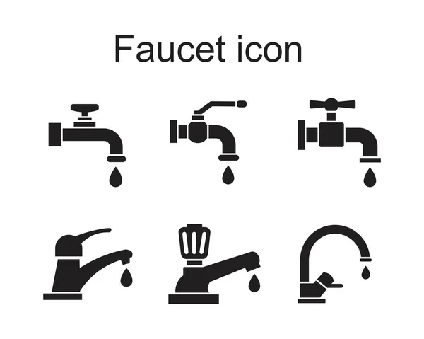 Faucet Icon modelo preto cor editável. Símbolo de ícone de torneira Ilustração vetorial plana para design gráfico e web . —  Vetores de Stock