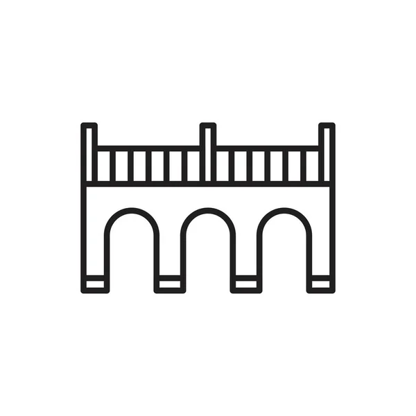 Bridges line Icon template black color editable. Bridges line Icon symbol Flat vector illustration for graphic and web design. — 스톡 벡터