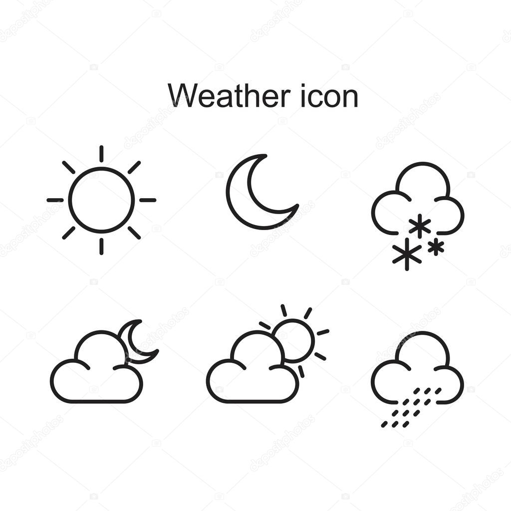 Weather Icon template black color editable. Weather Icon symbol Flat vector illustration for graphic and web design.
