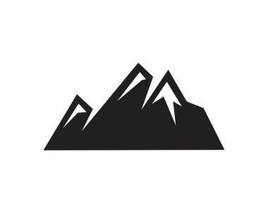 Mountain large natural rock with snow top Icon template black color editable. Mountain large natural rock with snow top Icon symbol Flat vector illustration for graphic and web design.