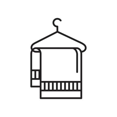 Napkins and toilet paper vector linear Icon template black color editable. Napkins and toilet paper vector linear Icon symbol Flat vector illustration for graphic and web design.