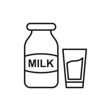 Milk Icon template black color editable. Milk Icon symbol Flat vector illustration for graphic and web design.