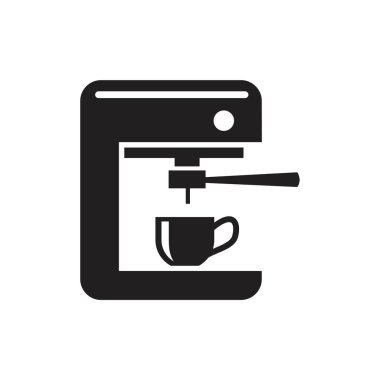 Coffee machine Icon template black color editable. Coffee machine Icon symbol Flat vector illustration for graphic and web design.