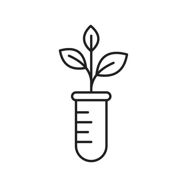 Шаблон піктограми ботаніки чорного кольору, який можна редагувати. Символ Ботанічної ікони Плоска Векторна ілюстрація для графічного та веб-дизайну . — стоковий вектор