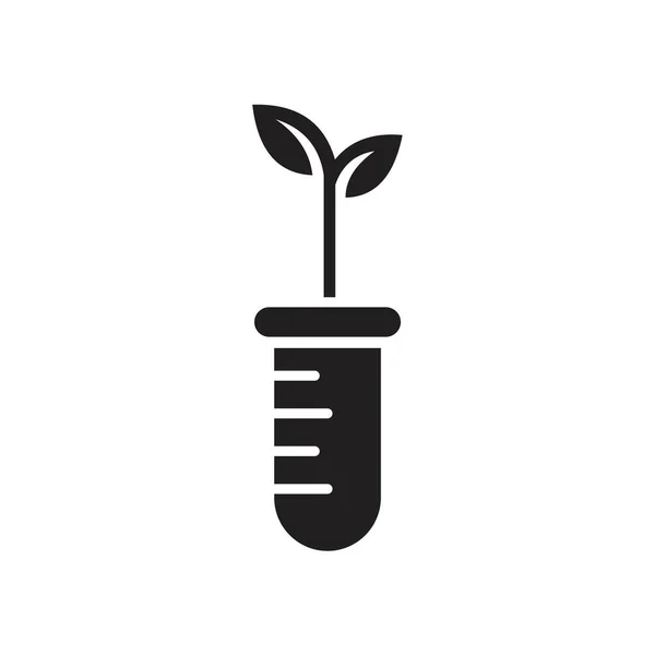 Modello Botanica Icona colore nero modificabile. Simbolo icona botanica Illustrazione vettoriale piatta per grafica e web design . — Vettoriale Stock