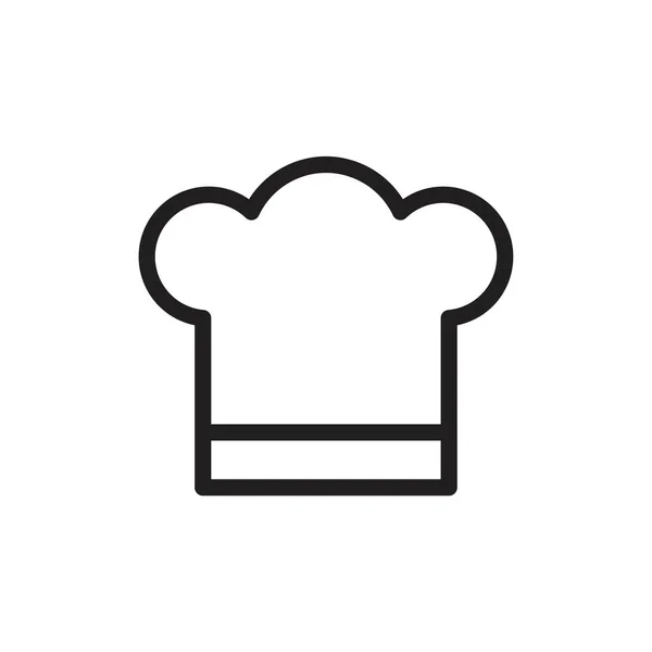Шеф-повар шляпы Икона искушает черный цвет съедобный. Символ иконы Шеф-повара Плоская векторная иллюстрация для графического и веб-дизайна . — стоковый вектор