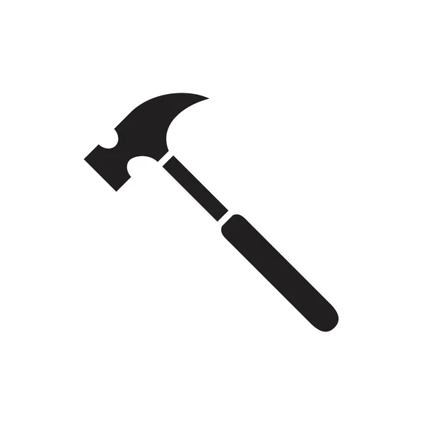 Plantilla Hammer Icon de color negro editable. Icono de martillo símbolo Ilustración vectorial plana para diseño gráfico y web . — Vector de stock