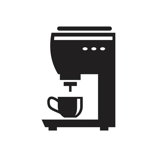 Máquina de café Plantilla icono de color negro editable. Máquina de café Icono símbolo Ilustración vectorial plana para diseño gráfico y web . — Vector de stock