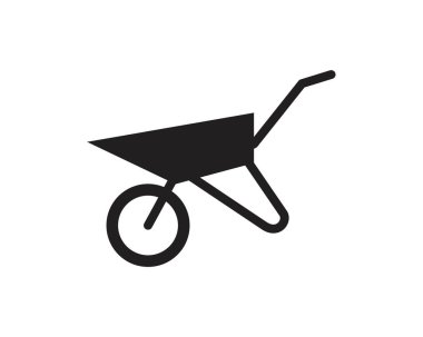 Wheelbarrow Icon template black color editable. Wheelbarrow Icon symbol Flat vector illustration for graphic and web design.