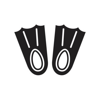 Swimming flippers icon template black color editable. Swimming flippers icon symbol Flat vector illustration for graphic and web design.