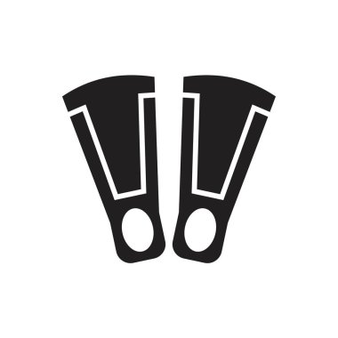 Swimming flippers icon template black color editable. Swimming flippers icon symbol Flat vector illustration for graphic and web design.