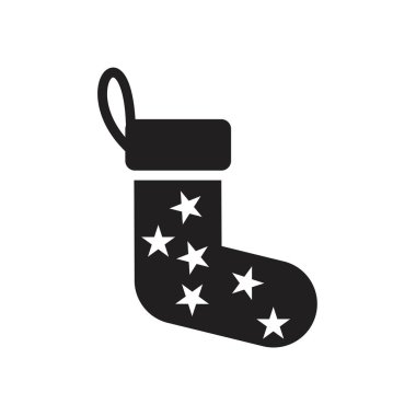 christmas socks icon template black color editable. christmas socks icon symbol Flat vector illustration for graphic and web design.