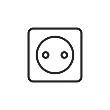 Plug socket icon template black color editable. Plug socket icon symbol Flat vector illustration for graphic and web design.