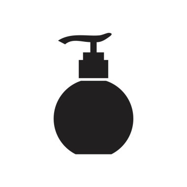 Gel, foam or liquid soap dispenser pump plastic bottle, vector icon template black color editable. Pump plastic bottle, vector icon symbol Flat vector illustration for graphic and web design.