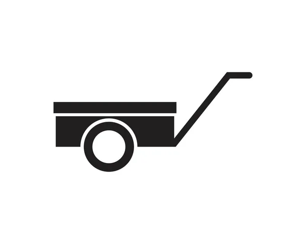 Wheelbarrow Icon template black color editable. Wheelbarrow Icon symbol Flat vector illustration for graphic and web design. — ストックベクタ