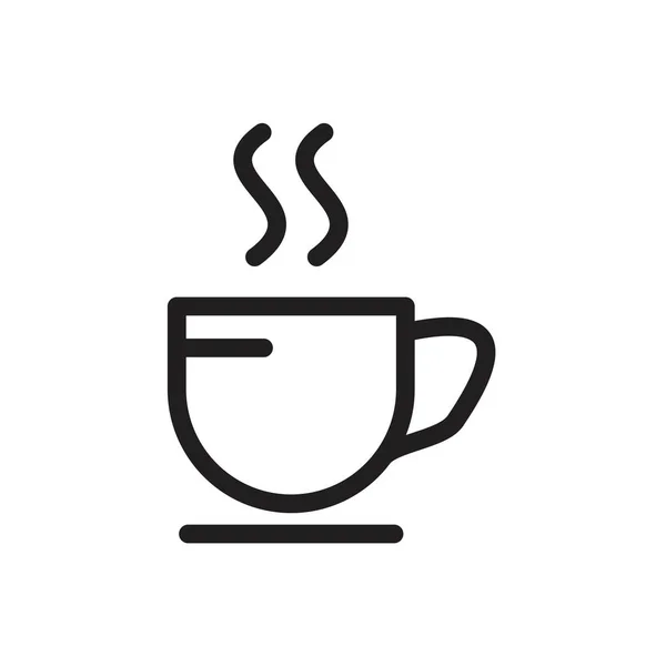 Taza de café icono icono plantilla de color negro editable. Signo de taza de café símbolo Ilustración vectorial plana para diseño gráfico y web . — Vector de stock