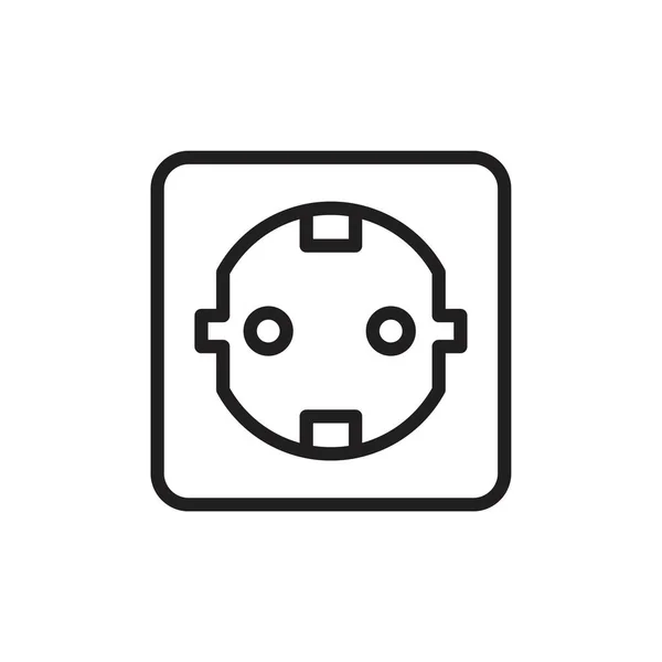 Plug socket icon template black color editable. Plug socket icon symbol Flat vector illustration for graphic and web design. — 스톡 벡터