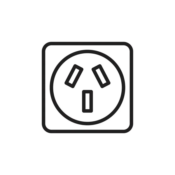 Plug socket icon template black color editable. Plug socket icon symbol Flat vector illustration for graphic and web design. — Stock Vector