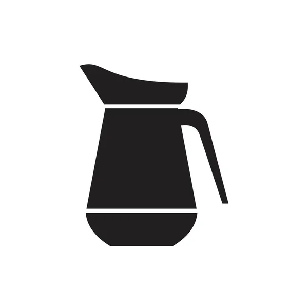 Urna de leche, plantilla icono de la jarra de leche de color negro editable. Urna de leche, símbolo del icono de la jarra de leche Ilustración vectorial plana para diseño gráfico y web . — Vector de stock