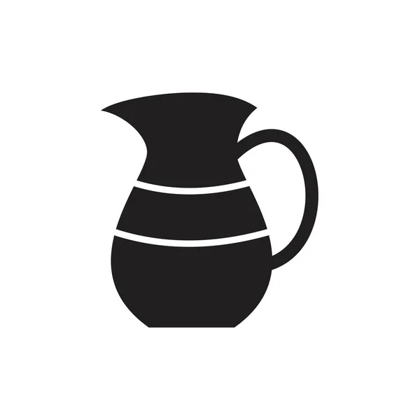Milk urn, milk jug icon template black color editable. Milk urn, milk jug icon symbol Flat vector illustration for graphic and web design. — 图库矢量图片