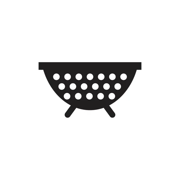 Colander icon template black color editable. Colander icon symbol Flat vector illustration for graphic and web design. — 图库矢量图片