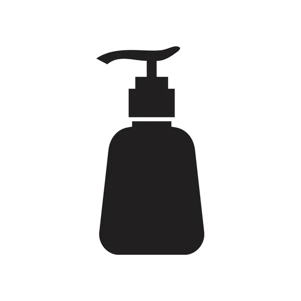 Gel, foam or liquid soap dispenser pump plastic bottle, vector icon template black color editable. Pump plastic bottle, vector icon symbol Flat vector illustration for graphic and web design. — Stock vektor