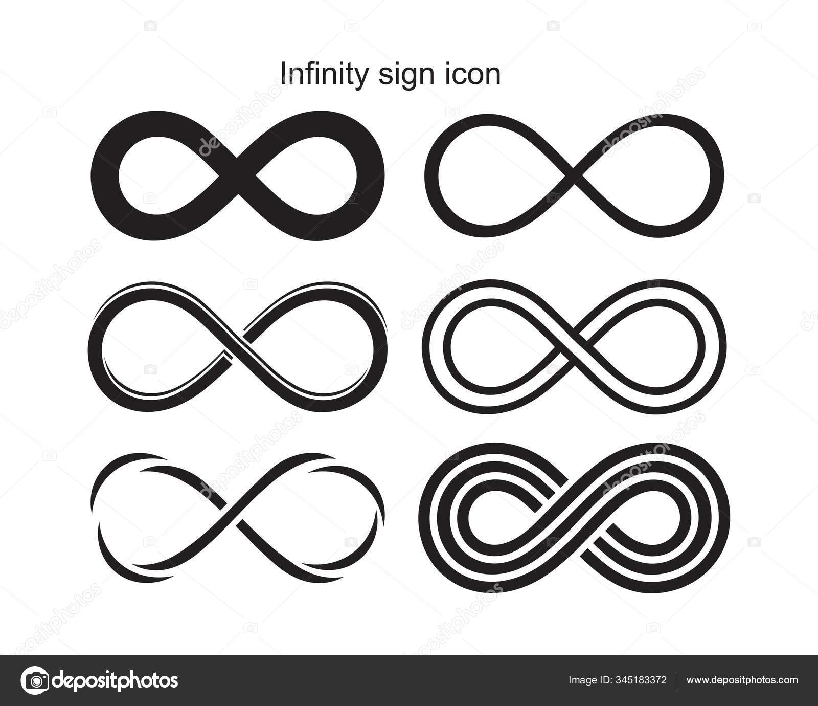 Infinity sign with black lines on a white Vector Image