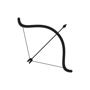 Bow and arrow icon template black color editable. Bow and arrow icon symbol Flat vector illustration for graphic and web design.